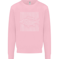 Carp Lines Fishing Fisherman Fish Angling Mens Sweatshirt Jumper Light Pink