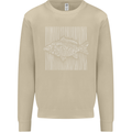 Carp Lines Fishing Fisherman Fish Angling Mens Sweatshirt Jumper Sand