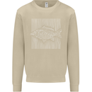 Carp Lines Fishing Fisherman Fish Angling Mens Sweatshirt Jumper Sand