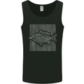 Carp Lines Fishing Fisherman Fish Angling Mens Vest Tank Top Black