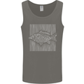 Carp Lines Fishing Fisherman Fish Angling Mens Vest Tank Top Charcoal