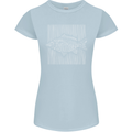 Carp Lines Fishing Fisherman Fish Angling Womens Petite Cut T-Shirt Light Blue