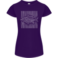 Carp Lines Fishing Fisherman Fish Angling Womens Petite Cut T-Shirt Purple