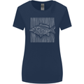 Carp Lines Fishing Fisherman Fish Angling Womens Wider Cut T-Shirt Navy Blue