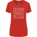 Carp Lines Fishing Fisherman Fish Angling Womens Wider Cut T-Shirt Red