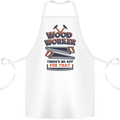 Carpenter Woodworker No App For That Cotton Apron 100% Organic White