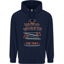 Carpenter Woodworker No App For That Mens 80% Cotton Hoodie Navy Blue