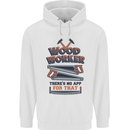 Carpenter Woodworker No App For That Mens 80% Cotton Hoodie White