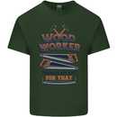 Carpenter Woodworker No App For That Mens Cotton T-Shirt Tee Top Forest Green