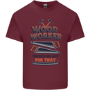 Carpenter Woodworker No App For That Mens Cotton T-Shirt Tee Top Maroon