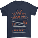 Carpenter Woodworker No App For That Mens T-Shirt 100% Cotton Navy Blue