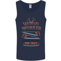 Carpenter Woodworker No App For That Mens Vest Tank Top Navy Blue