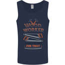 Carpenter Woodworker No App For That Mens Vest Tank Top Navy Blue