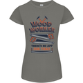 Carpenter Woodworker No App For That Womens Petite Cut T-Shirt Charcoal