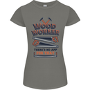 Carpenter Woodworker No App For That Womens Petite Cut T-Shirt Charcoal