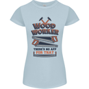 Carpenter Woodworker No App For That Womens Petite Cut T-Shirt Light Blue