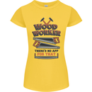 Carpenter Woodworker No App For That Womens Petite Cut T-Shirt Yellow