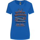 Carpenter Woodworker No App For That Womens Wider Cut T-Shirt Royal Blue