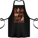 Cat Breeds Cotton Apron 100% Organic Black