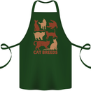 Cat Breeds Cotton Apron 100% Organic Forest Green