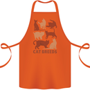 Cat Breeds Cotton Apron 100% Organic Orange