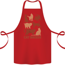Cat Breeds Cotton Apron 100% Organic Red