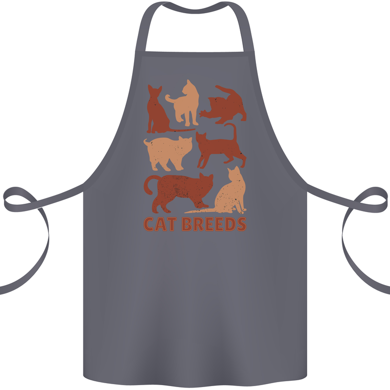 Cat Breeds Cotton Apron 100% Organic Steel