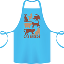 Cat Breeds Cotton Apron 100% Organic Turquoise