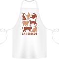 Cat Breeds Cotton Apron 100% Organic White