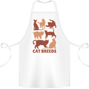 Cat Breeds Cotton Apron 100% Organic White