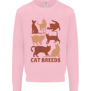 Cat Breeds Kids Sweatshirt Jumper Light Pink