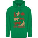 Cat Breeds Mens 80% Cotton Hoodie Irish Green