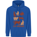 Cat Breeds Mens 80% Cotton Hoodie Royal Blue