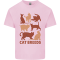 Cat Breeds Mens Cotton T-Shirt Tee Top Light Pink