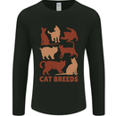 Cat Breeds Mens Long Sleeve T-Shirt Black