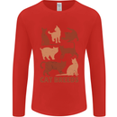 Cat Breeds Mens Long Sleeve T-Shirt Red