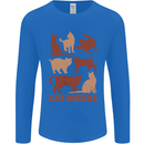 Cat Breeds Mens Long Sleeve T-Shirt Royal Blue