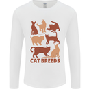 Cat Breeds Mens Long Sleeve T-Shirt White