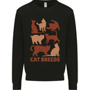 Cat Breeds Mens Sweatshirt Jumper Black