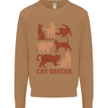 Cat Breeds Mens Sweatshirt Jumper Caramel Latte