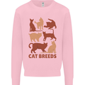 Cat Breeds Mens Sweatshirt Jumper Light Pink