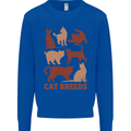 Cat Breeds Mens Sweatshirt Jumper Royal Blue