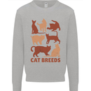 Cat Breeds Mens Sweatshirt Jumper Sports Grey