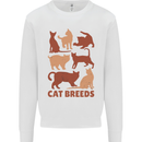 Cat Breeds Mens Sweatshirt Jumper White