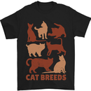 Cat Breeds Mens T-Shirt Cotton Gildan Black
