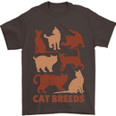 Cat Breeds Mens T-Shirt Cotton Gildan Dark Chocolate