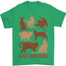 Cat Breeds Mens T-Shirt Cotton Gildan Irish Green