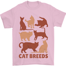 Cat Breeds Mens T-Shirt Cotton Gildan Light Pink
