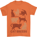 Cat Breeds Mens T-Shirt Cotton Gildan Orange