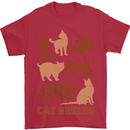 Cat Breeds Mens T-Shirt Cotton Gildan Red